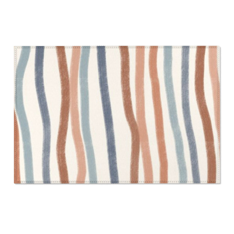 Denim Striped Area Rug