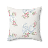 Rosa Beaux Blue Spun Polyester Square Pillow