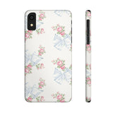 Rosa Beaux Blue Slim iPhone Case