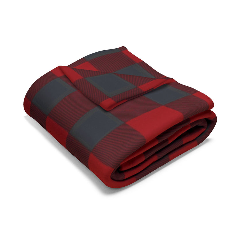 Red and Black Plaid Arctic Fleece Blanket