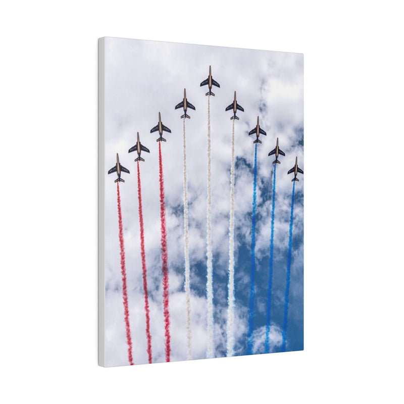 Red White and Blue Planes Matte Canvas, Stretched