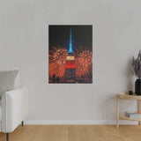 Fireworks in NYC Matte Canvas, Stretched