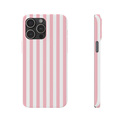 Pink Striped Summer Slim iPhone Case