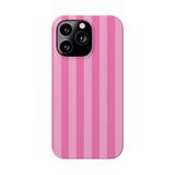 Pink Striped Slim iPhone Case