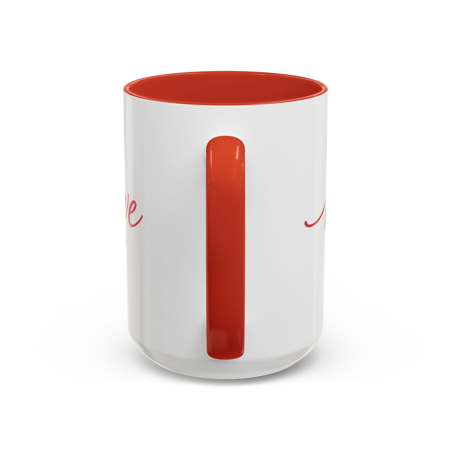 Love Script Accent Coffee Mug – Romantic Heart 11/15oz