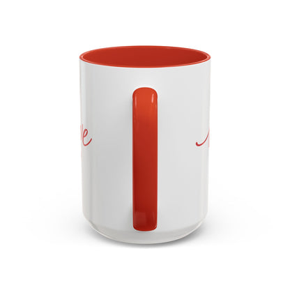Love Script Accent Coffee Mug – Romantic Heart 11/15oz
