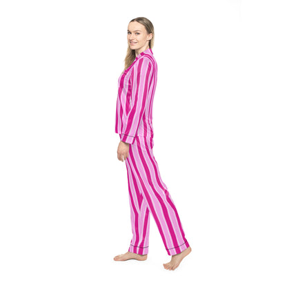 Think Pink Satin Pajama Set