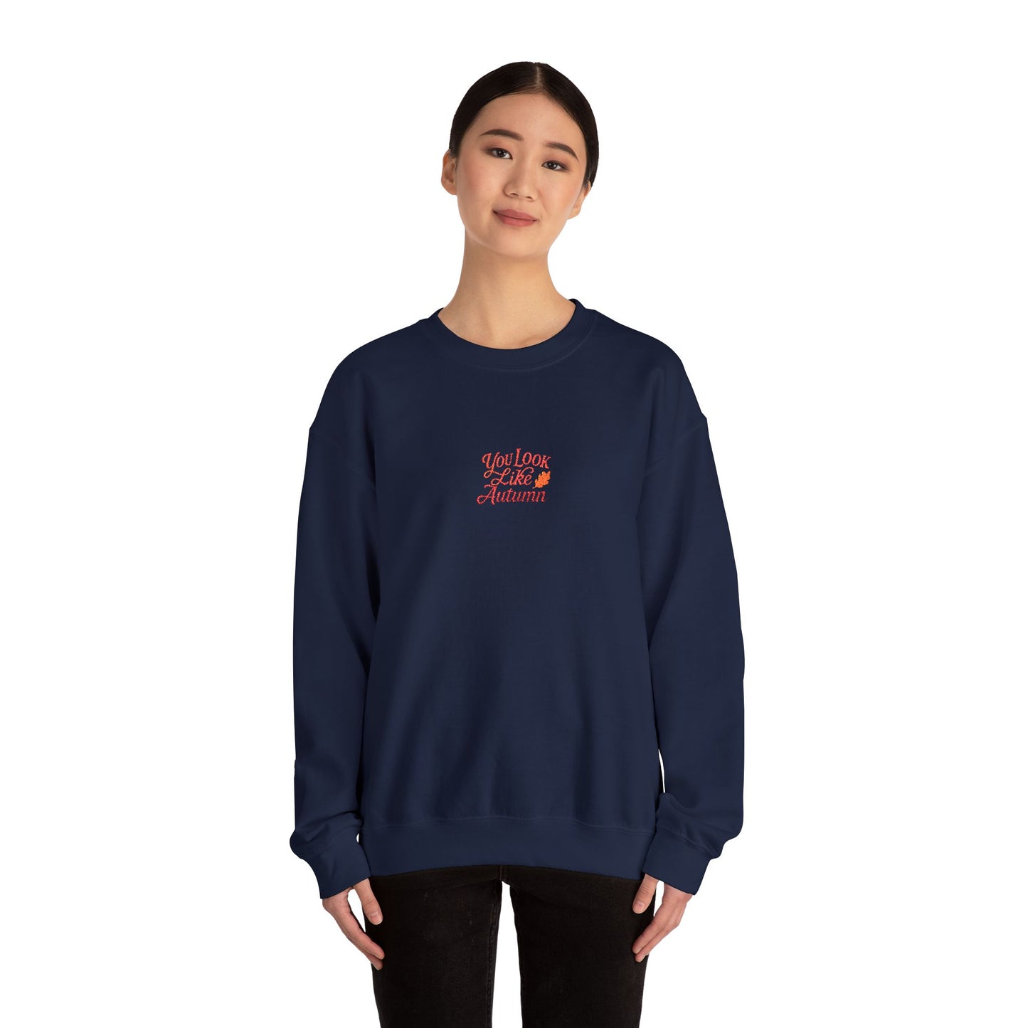 You Look Like Autumn Embroidered Crewneck Sweatshirt