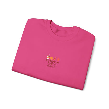 Pumpkin Spice Addict Embroidered Crewneck Sweatshirt