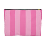 Pink Striped Accessory Pouch