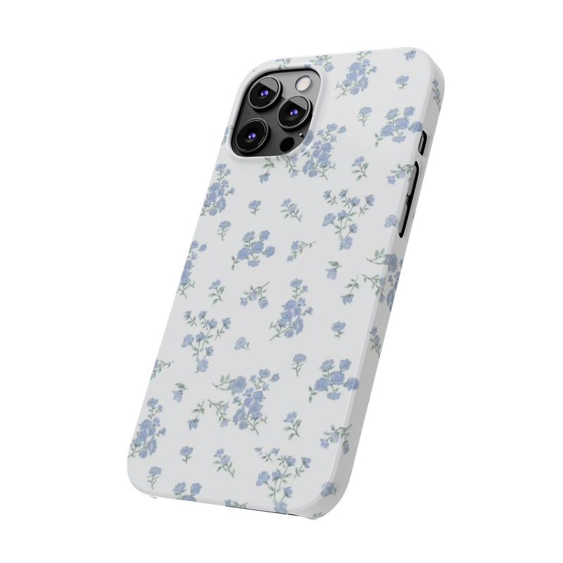 Blue Petals Slim iPhone Case