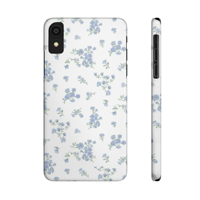 Blue Petals Slim iPhone Case