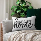 Home Sweet Home Spun Polyester Lumbar Pillow