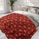 Gingerbread Man Red Arctic Fleece Blanket