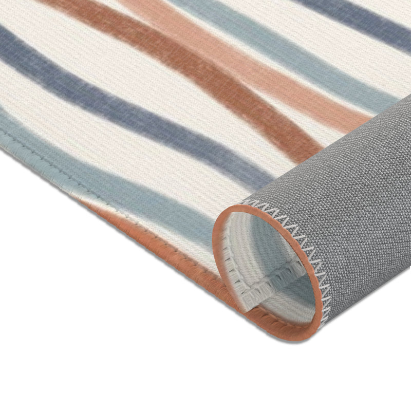 Denim Striped Area Rug