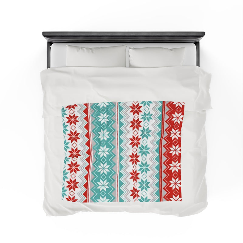 Christmas Flakes Velveteen Plush Blanket