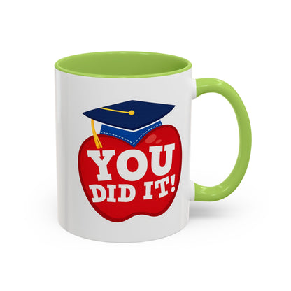 You Did It! Graduation Apple Accent Coffee Mug (11/15oz)