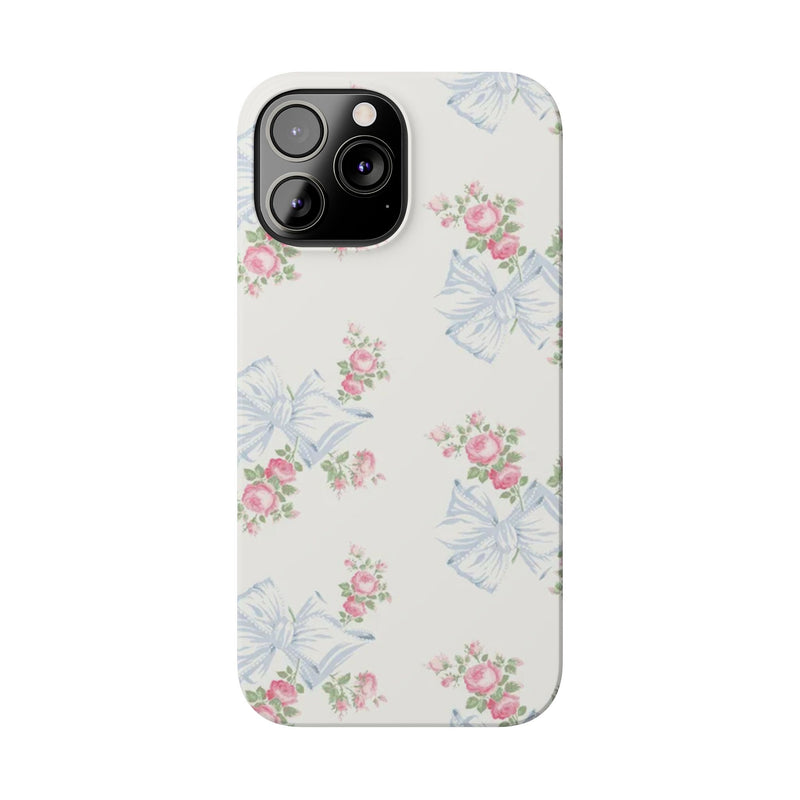 Rosa Beaux Blue Slim iPhone Case