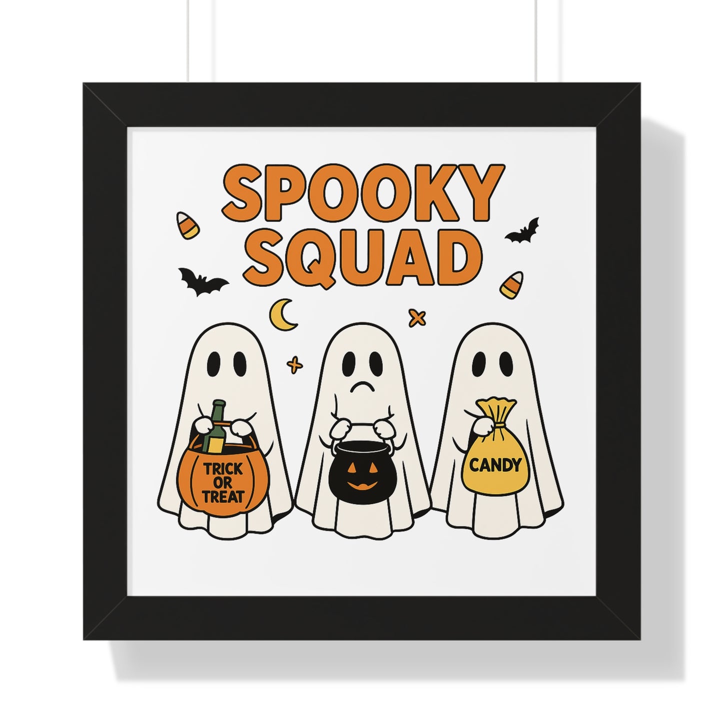 Spooky Squad Trick or Treat Framed Poster (Black or White Frame)
