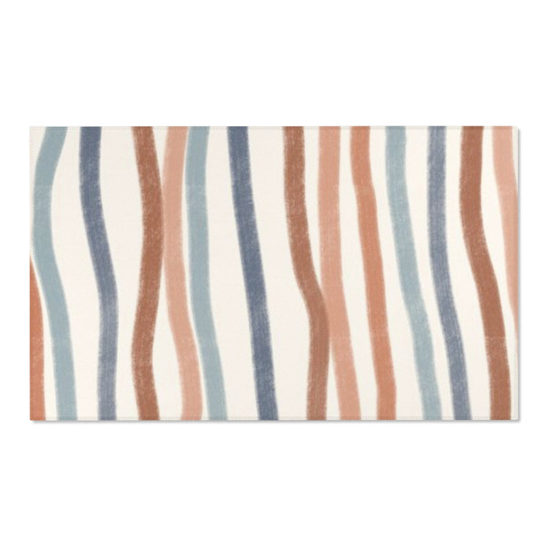 Denim Striped Area Rug