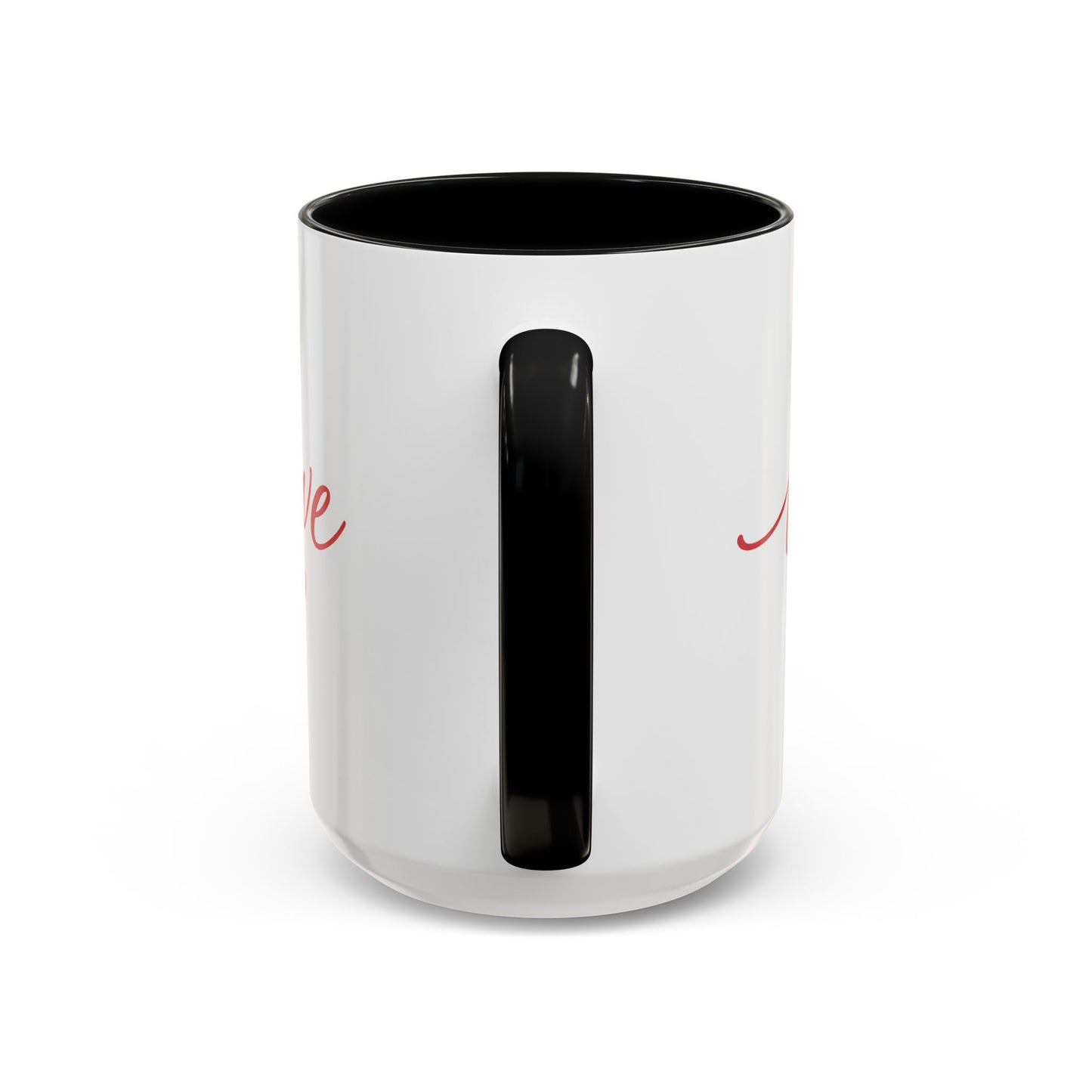 Love Script Accent Coffee Mug – Romantic Heart 11/15oz