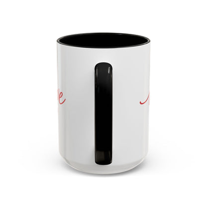Love Script Accent Coffee Mug – Romantic Heart 11/15oz