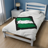 Nigerian Painted Flag Velveteen Plush Blanket