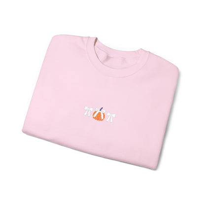 Coquette Pumpkin Embroidered Crewneck Sweatshirt