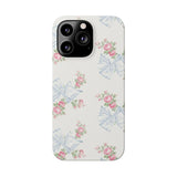 Rosa Beaux Blue Slim iPhone Case