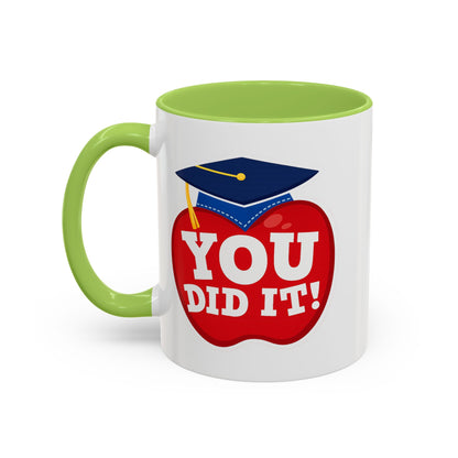 You Did It! Graduation Apple Accent Coffee Mug (11/15oz)