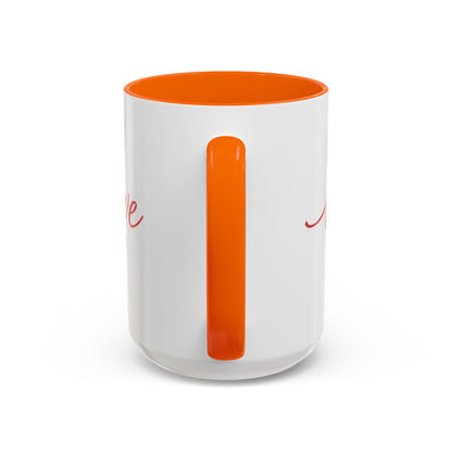 Love Script Accent Coffee Mug – Romantic Heart 11/15oz