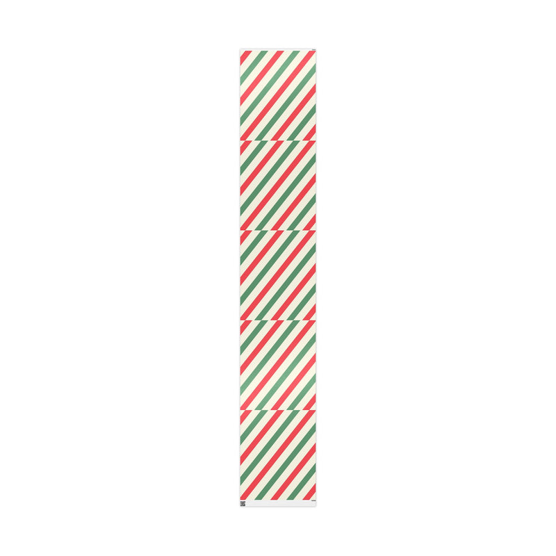 Red and Green Striped Wrapping Papers