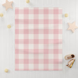 Pink Plaid Soft Fleece Baby Blanket