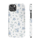 Blue Petals Slim iPhone Case