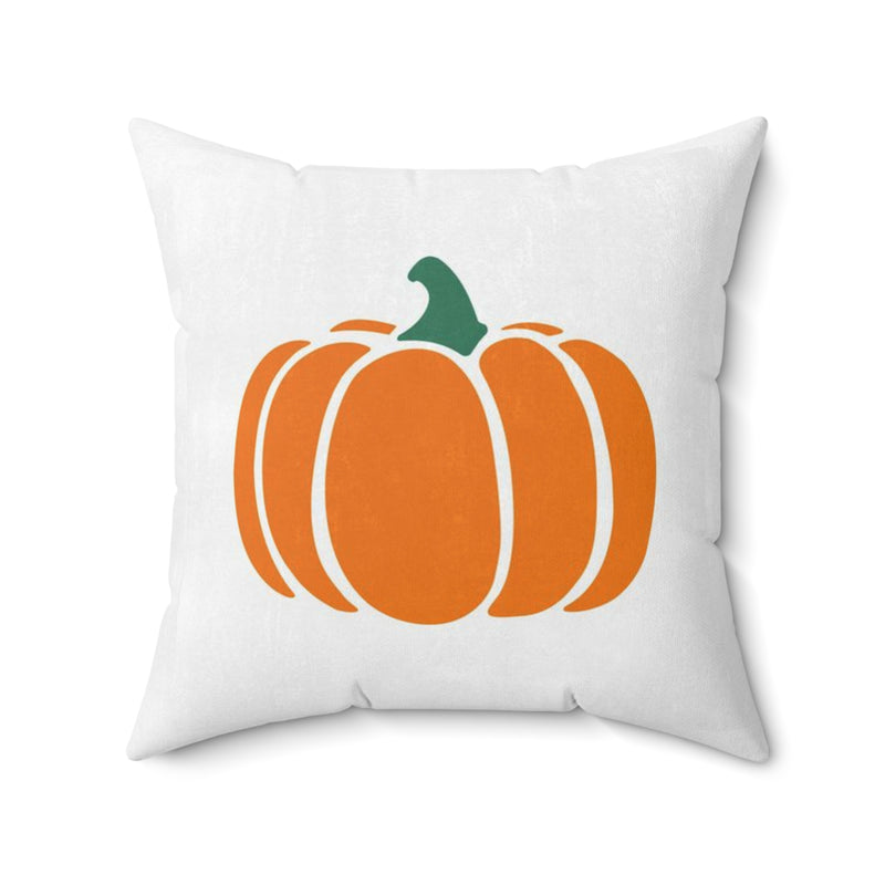 Pumpkin Spice Faux Suede Square Pillow