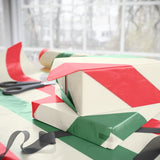 Red and Green Striped Wrapping Papers