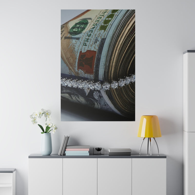 Money Band Matte Canvas, Stretched