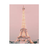 Sunset Paris Eiffel Tower Matte Canvas, Stretched