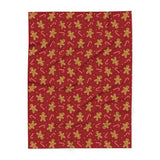 Gingerbread Man Red Arctic Fleece Blanket