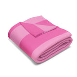 Pink Striped Arctic Fleece Blanket