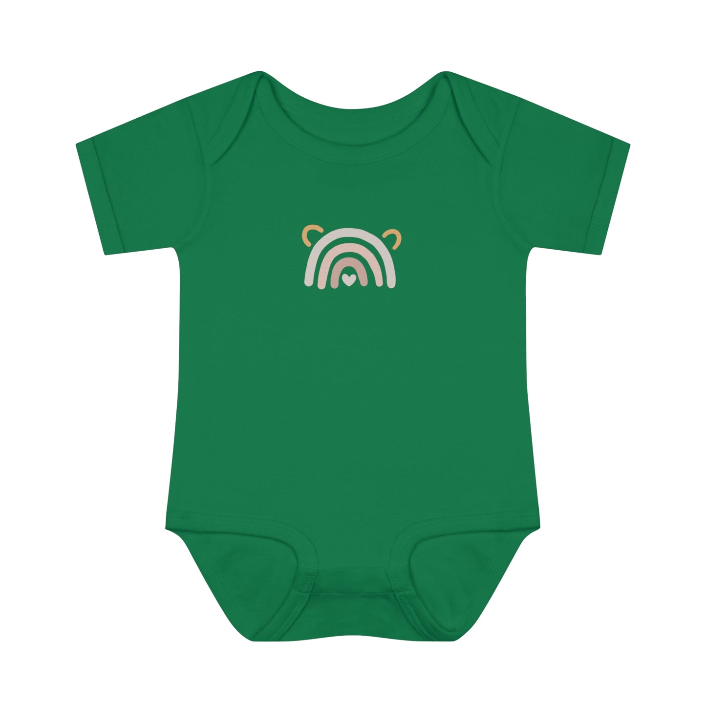 Rainbow Heart Baby Bodysuit