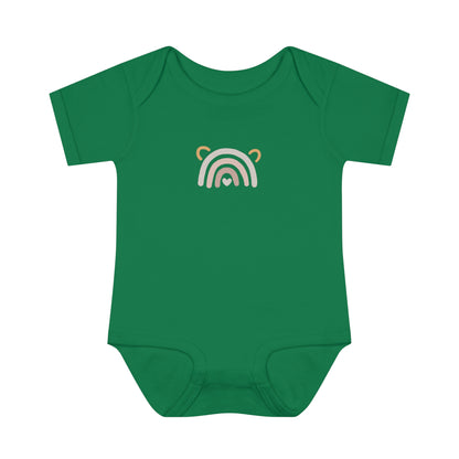 Rainbow Heart Baby Bodysuit