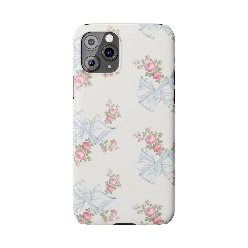 Rosa Beaux Blue Slim iPhone Case