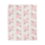 Rosa Beaux Pink Velveteen Plush Blanket