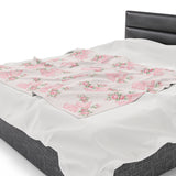 Rosa Beaux Pink Velveteen Plush Blanket