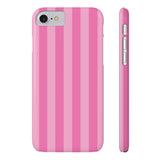 Pink Striped Slim iPhone Case