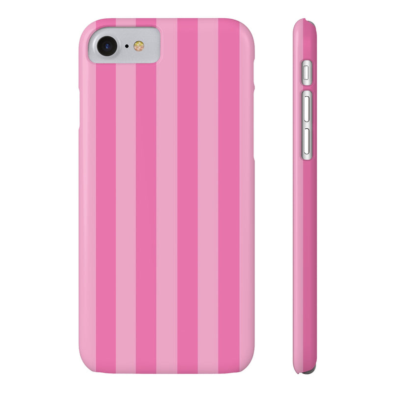 Pink Striped Slim iPhone Case