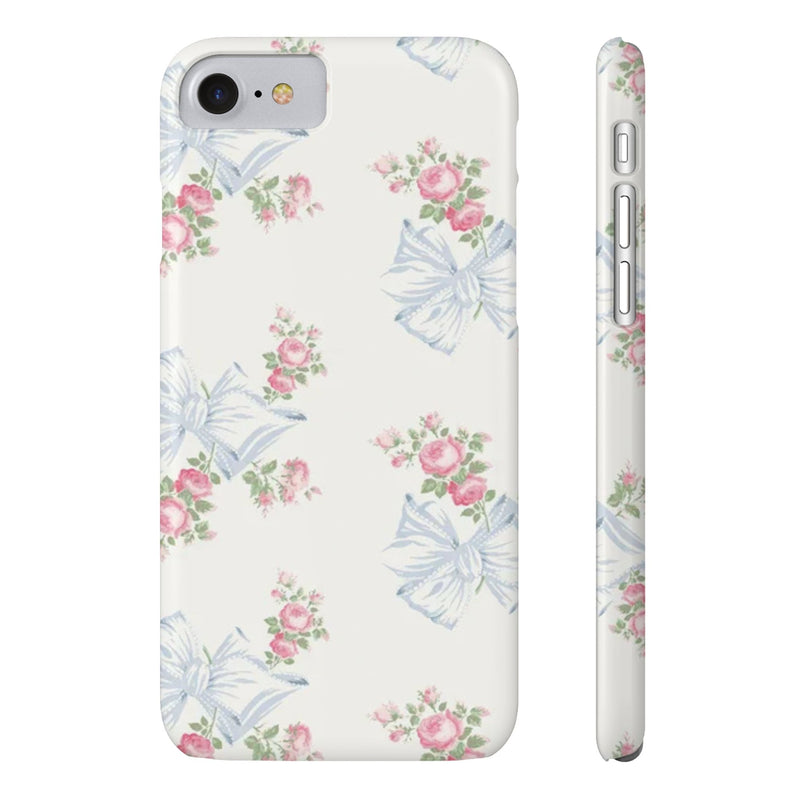 Rosa Beaux Blue Slim iPhone Case