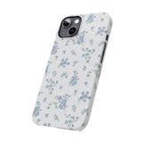 Blue Petals Slim iPhone Case