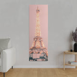 Sunset Paris Eiffel Tower Matte Canvas, Stretched